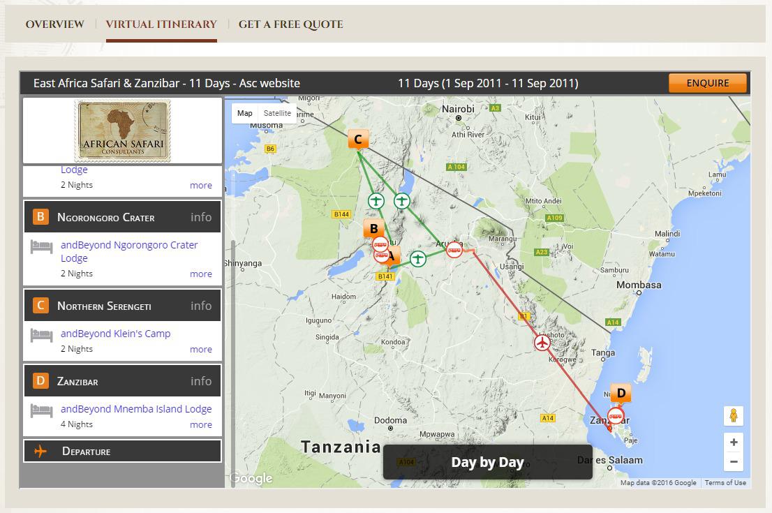 tour operator websites